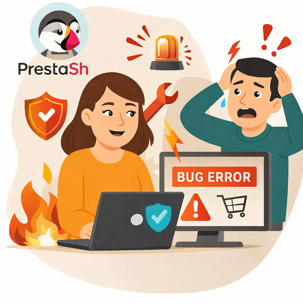 bug erreurs intervention rapide prestashop